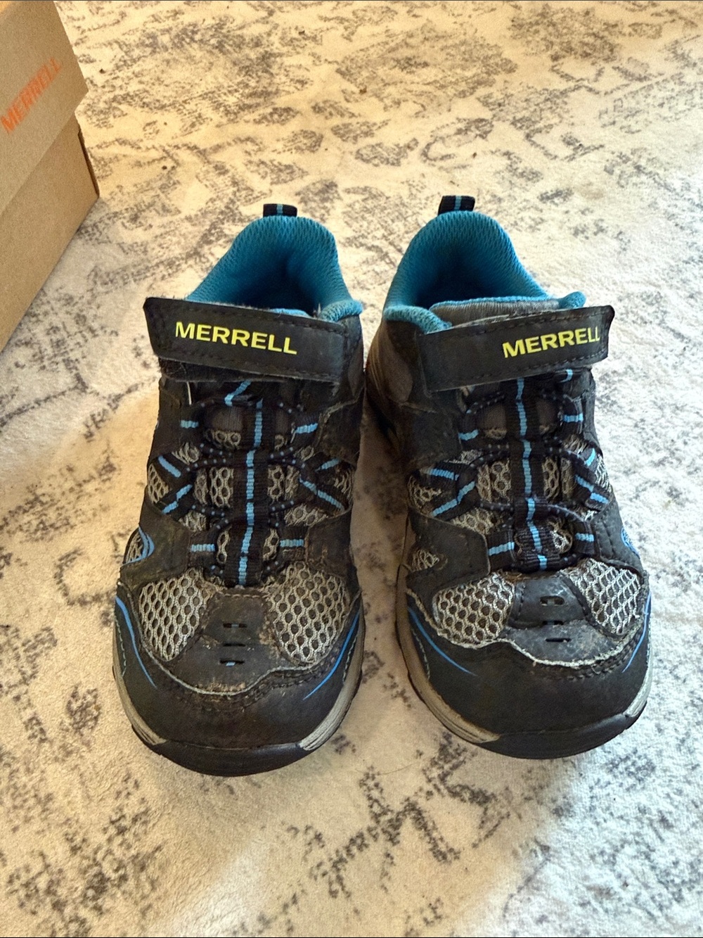 Merrell Kids Black and Blue Trail Sneakers